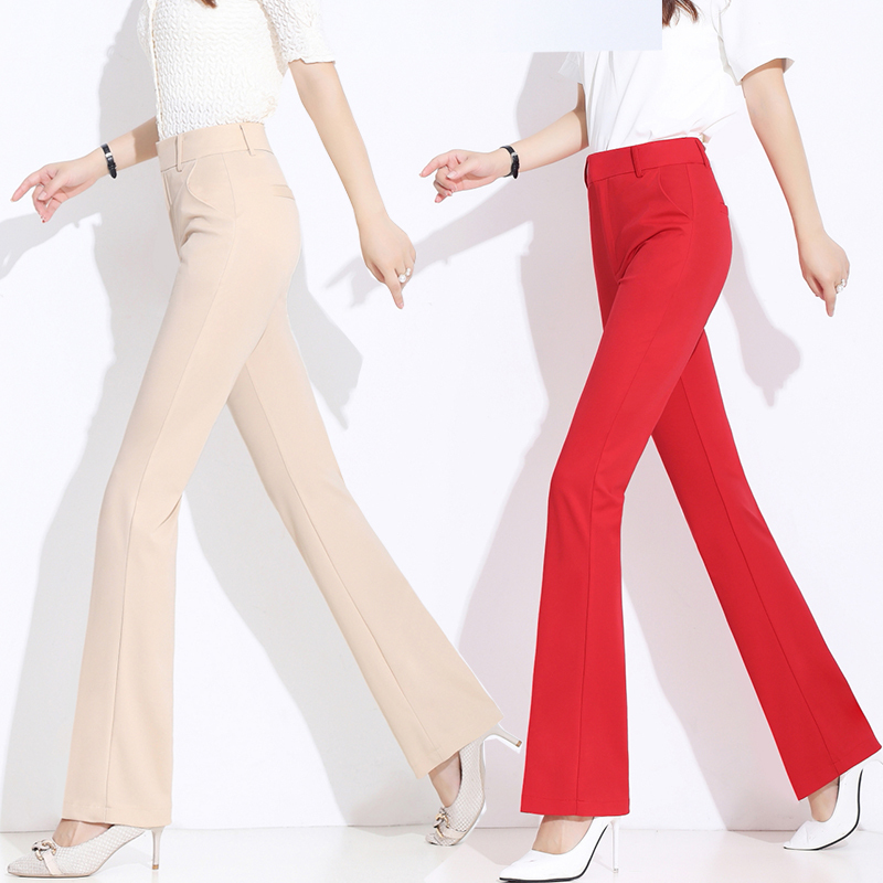 Plus Size Women's Pants, Flared Pants, High-Waisted Pants, Summer Thin Flared Pants, New Style Long Pants