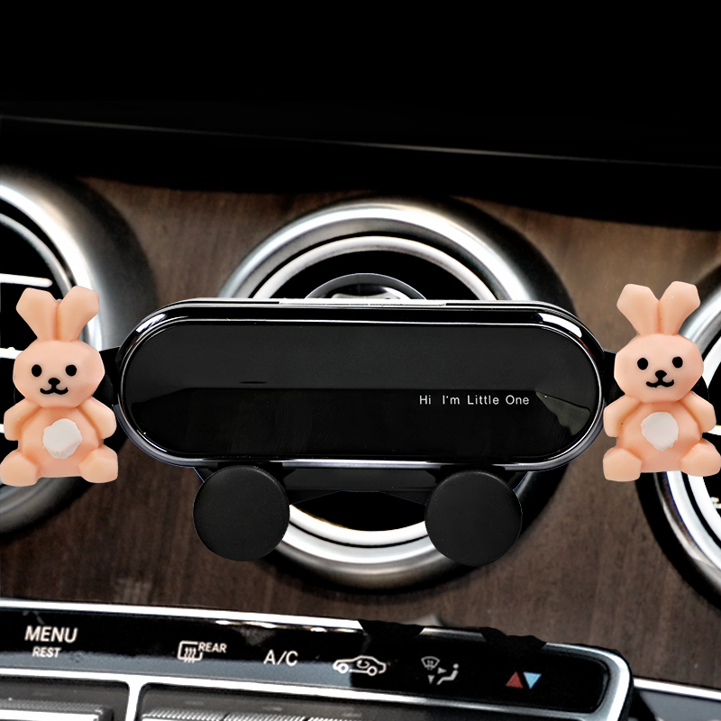 Car mobile phone bracket cartoon car mobile phone car bracket car air outlet support navigation fixed bracket