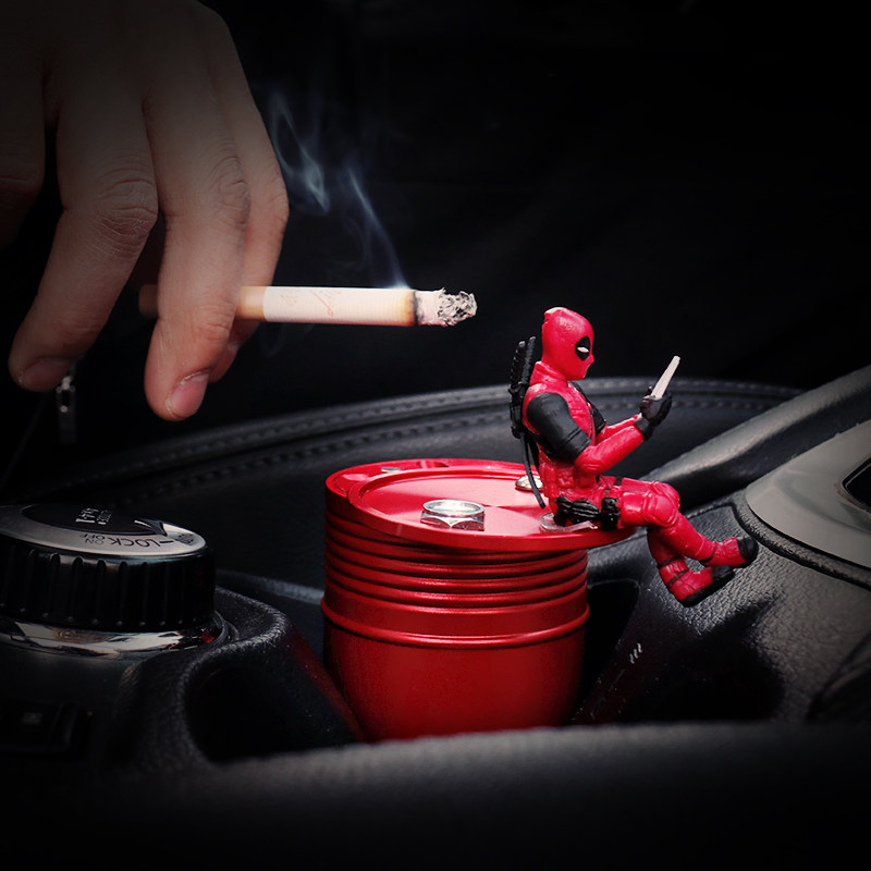 Car cigarette ashtray Creative metal personality trend Covered car cigarette cylinder Multi-function universal cigarette cup Car supplies