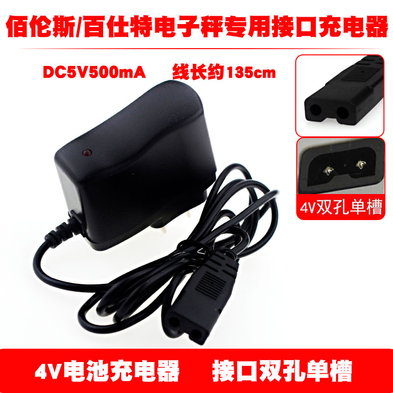 General 100 Lens 4V battery cell electronic scale called 5v500ma charger 6V charging wire double-hole two 2 hole power cord