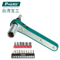 Taiwanese treasure worker Proskit 1PK-202A 16 Hop 1 straight box ratchet replacement wrench sleeve opener set