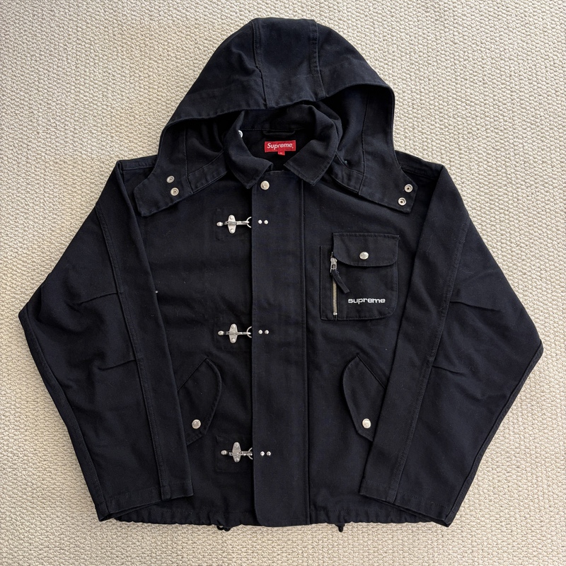 Supreme Ss23 Canvas Clip Jacket Lobster Clasp Heavy Canvas Hooded Jacket Heavy-Duty Jacket Supreme Ss23 Canvas Clip Jacket Lobster Clasp Heavy Canvas Hooded Jacket Heavy-Duty Jacket
