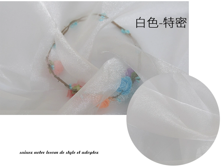 Nhập khẩu cao mật độ 2,8 mét rộng ba organza cưới vải vải sợi sợi tuyết màu organza tutu - Vải vải tự làm vải cotton dày