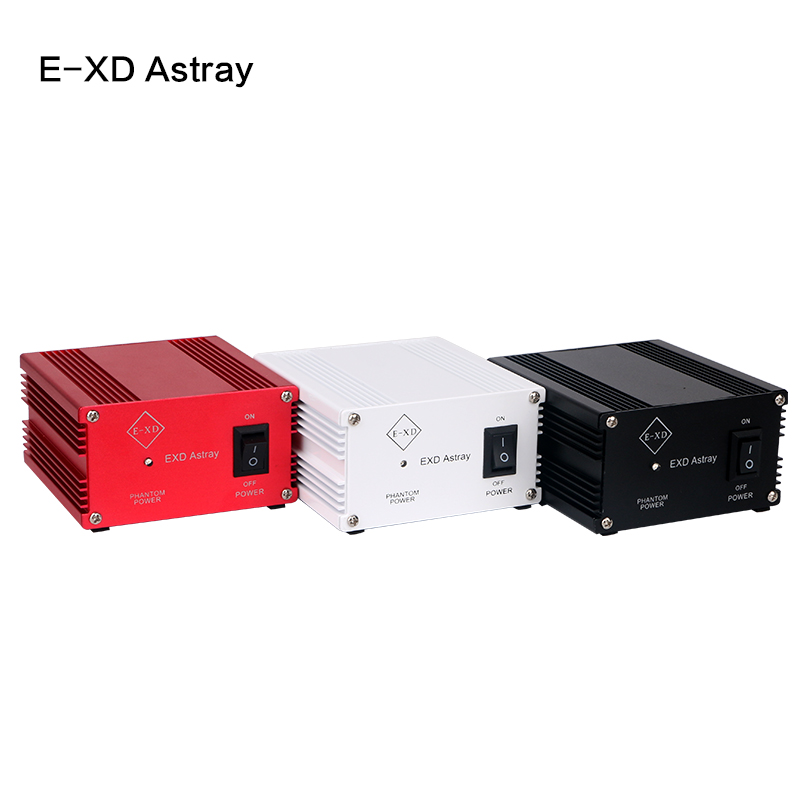E-XD lost Astray large diaphragm hanging wheat power adapter red black white microphone 48V power supply