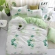 Tấm vải cotton bốn mảnh màu đỏ bao gồm chăn nam ba mảnh đơn 1,5m giường đôi