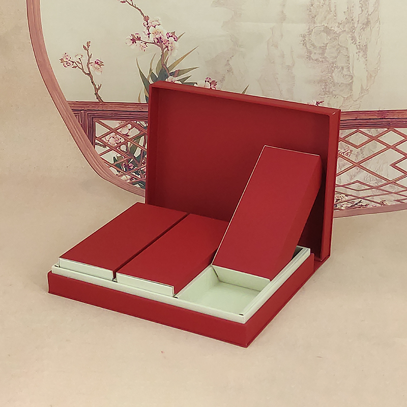 Compliance tea packaging boxed empty gift box black tea Three small boxes rock tea big red gown upscale universal 12 dress custom-Taobao