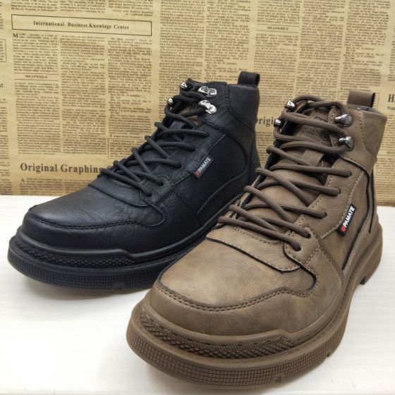 撤柜春秋真皮全皮头高帮休闲工装靴透气防滑软底马丁靴百搭男靴子