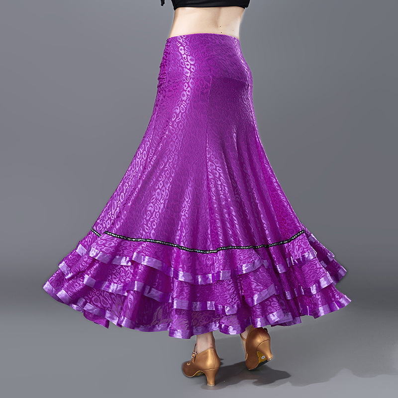 New female Morden National Peuts waltz social dance women practice performance half-body swing long dresses dance dresses