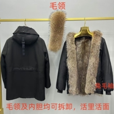 Меховая одежда 派克服男款皮草外套冬季美洲貉内胆可拆卸皮毛一体整皮小浣熊大衣
