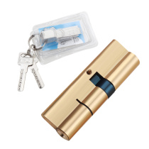 Security door lock cylinder copper old-fashioned double door-to-door door lock cylinder household copper AB lock cylinder tamper general-purpose