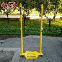 Cast iron base double column removable standard badminton column factory direct sales can be shipped in one piece