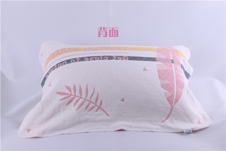 Khăn gối cotton nguyên chất Một cặp nhíp gạc bốn lớp ren khăn gối đơn mềm mại và thoải mái khăn gối