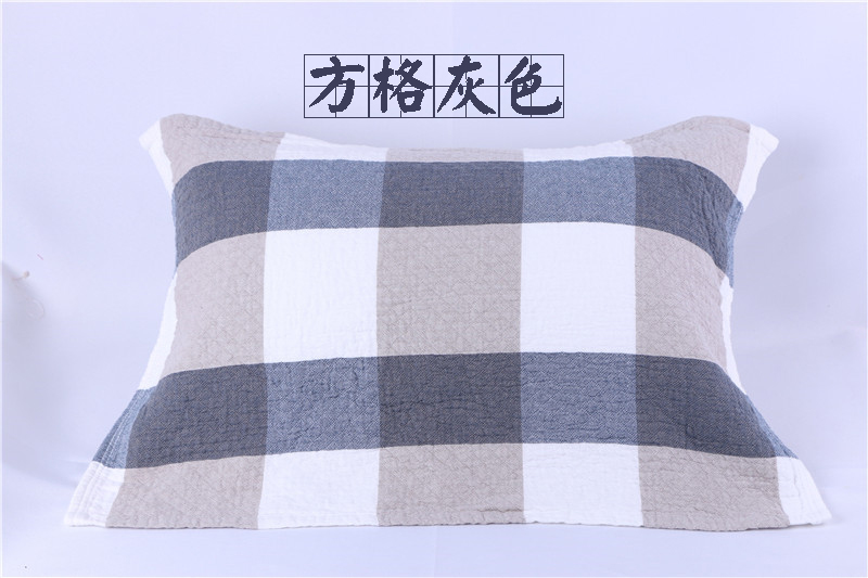 Độc bông gối bao gồm một cặp váy rửa Khăn bông gạc mềm và thoải mái gối ca rô unisex tối giản - Khăn gối vỏ gối đẹp