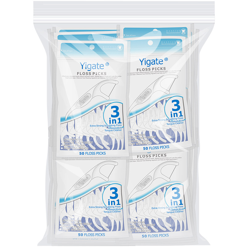 Medical cleaning ultra-fine floss stick Safety floss tag Not easy to fluff floss Family pack portable box 1000 pcs