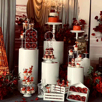 New wedding props iron cylindrical dessert table decoration wedding welcome area decoration cake table dessert table ornaments