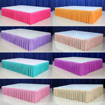 Wedding props New stage apron catwalk skirt apron table skirt cloth decorative gauze curtain table skirt Wedding catwalk supplies