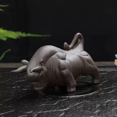 (Special price every day)Tea accessories Tea pet ornaments Exquisite Purple sand pottery cattle lucky tea play decoration special price