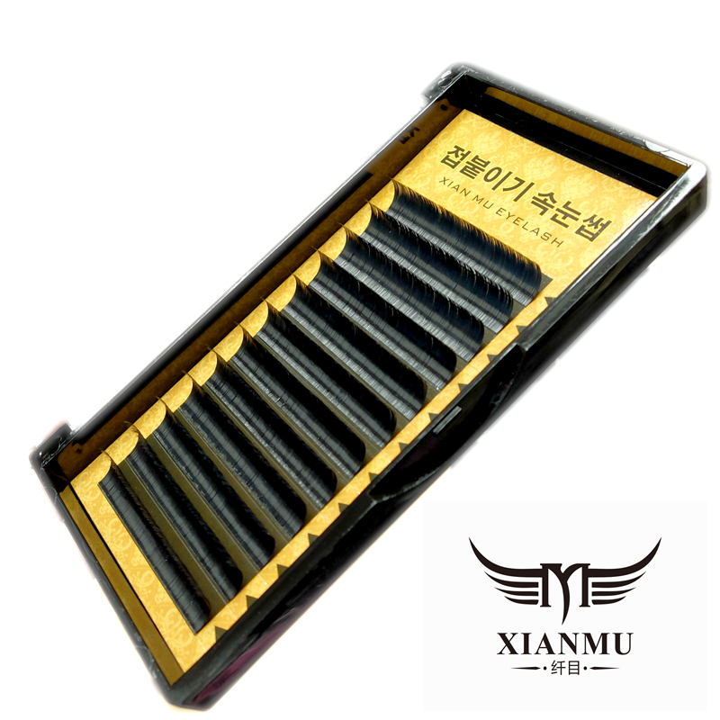 Sợi phong cách Hàn Quốc 0.15 đậm đơn gốc ghép siêu mềm rỗng lông phẳng lông mi giả dày mi giả đẹp