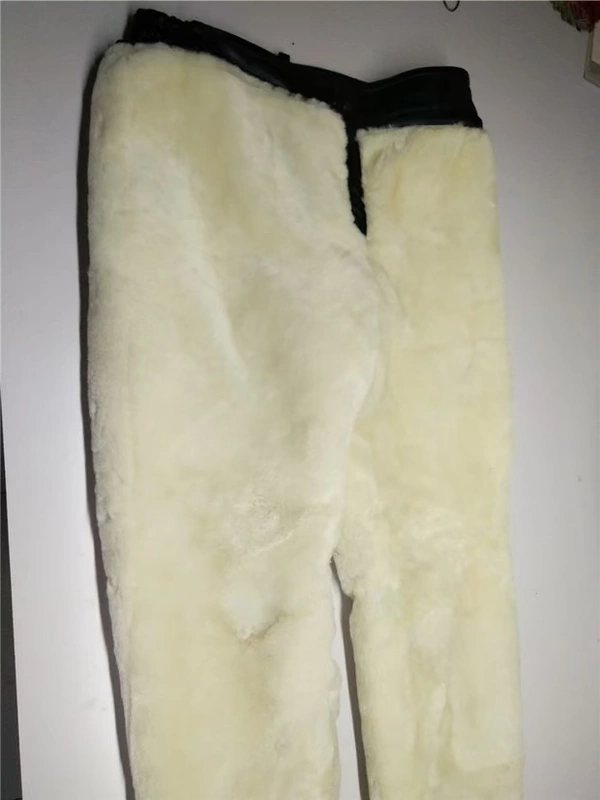 Quần da nam lớp da bò đầu tiên Quần da đầu máy da lạnh và ấm Quần da cỡ lớn có thể tháo rời lót len quần túi hộp nam