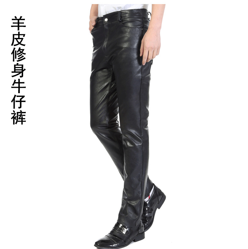 Pantalon cuir homme droit Première couche de daim pour hiver - Ref 1476899 Image 55