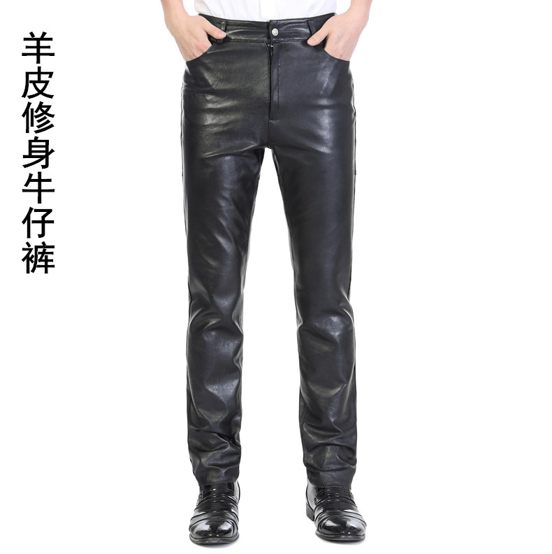 Pantalon cuir homme droit Première couche de daim pour hiver - Ref 1476899 Image 53