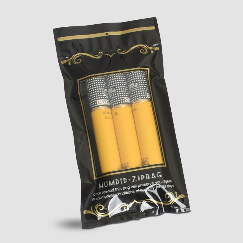 Gritus 69% Humidity Cigar Moisturizing Pack Portable Moisturizing Sheet Seals Constant and wet Eggplant Bag
