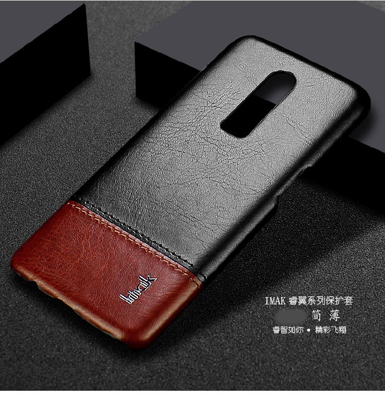 Một cộng với 6 màu khâu da giả điện thoại Bao da OnePlus6 dành cho doanh nhân Bao da 1 + 6 phụ kiện bảo vệ tay áo mỏng và nhẹ