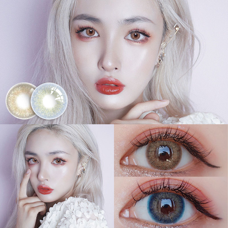Small Wild Cat Blue Mixu Euromaimei Hitomi Female Year Leave Online Red Little Big diameter Russian girl contact lenses TF