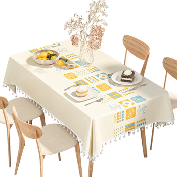 Rectangular oil-proof no-wash imitation cotton linen tablecloth Rectangular oil-proof no-wash imitation cotton linen tablecloth