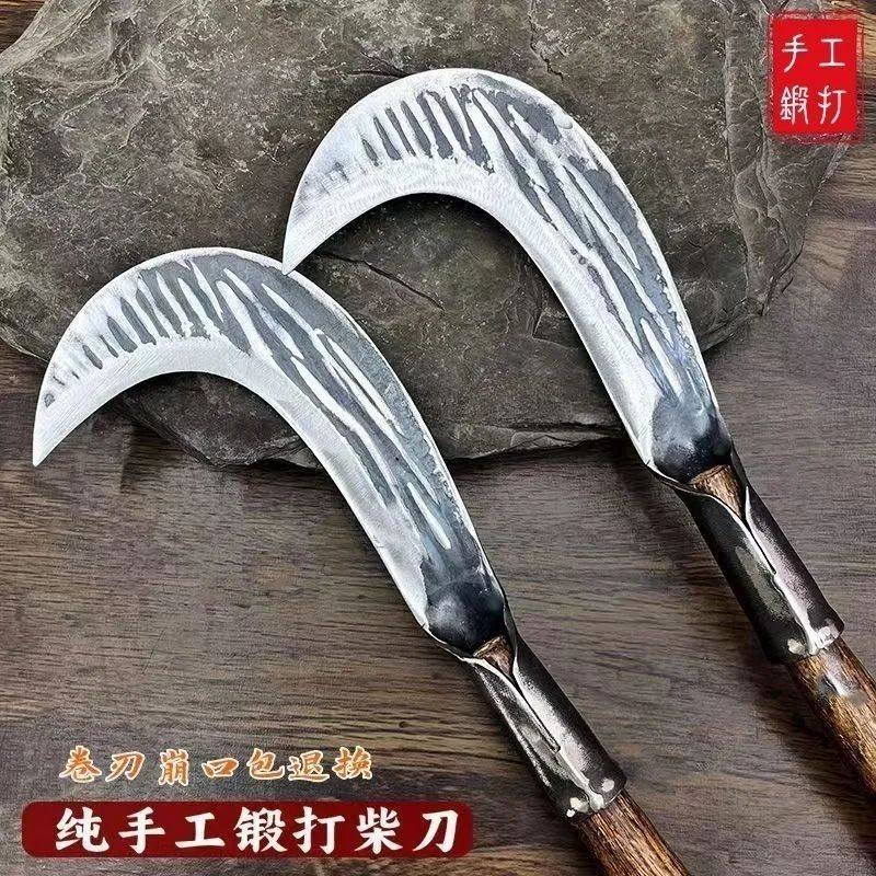 手工打造锻打砍柴刀镰刀架砍树割砍两用农用户外开路钓鱼开荒特快