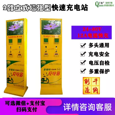 Thousand new electric car battery car fast video charging station dual-way credit card coin playback screen charger