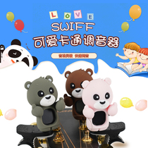 Cartoon cute bear tuner universal electric guitar ukulele violin electronic school sound guitar