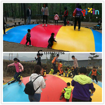 Scenic spot Net red unpowered amusement equipment farm trampoline sand nest rainbow inflatable big trampoline parent-child farm jump bed