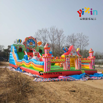 Indoor childrens paradise Naughty castle Ferris wheel bouncing bed Bouncy castle trampoline big slide amusement equipment