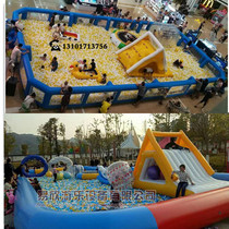 Large and small shopping malls naughty fort million ocean ball pool fence indoor and outdoor net red bubble ball inflatable sand pool pool