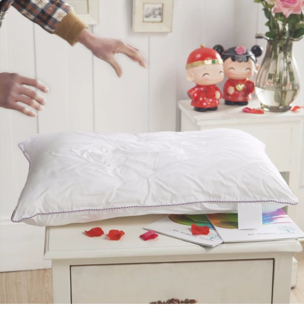 Simple sinh thái sang trọng lông mịn gối khách sạn 3D sợi nhỏ mềm mại và thoải mái gối đơn 48 * 74cm - Gối gối trúc điều hòa