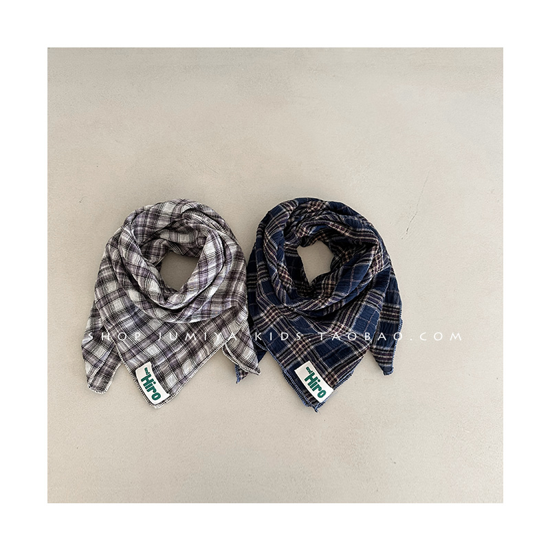 Spring and autumn new children's Triangle scarves Korean version Inn style subsides with boy autumn baby windproof scarves-Taobao