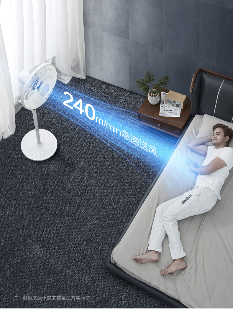 quạt đá Quạt điện đẹp hạ cánh nhà câm điều khiển từ xa lắc đầu thông minh WiFi Tmall Elf quạt SAC-TM - Quạt điện quạt baseus