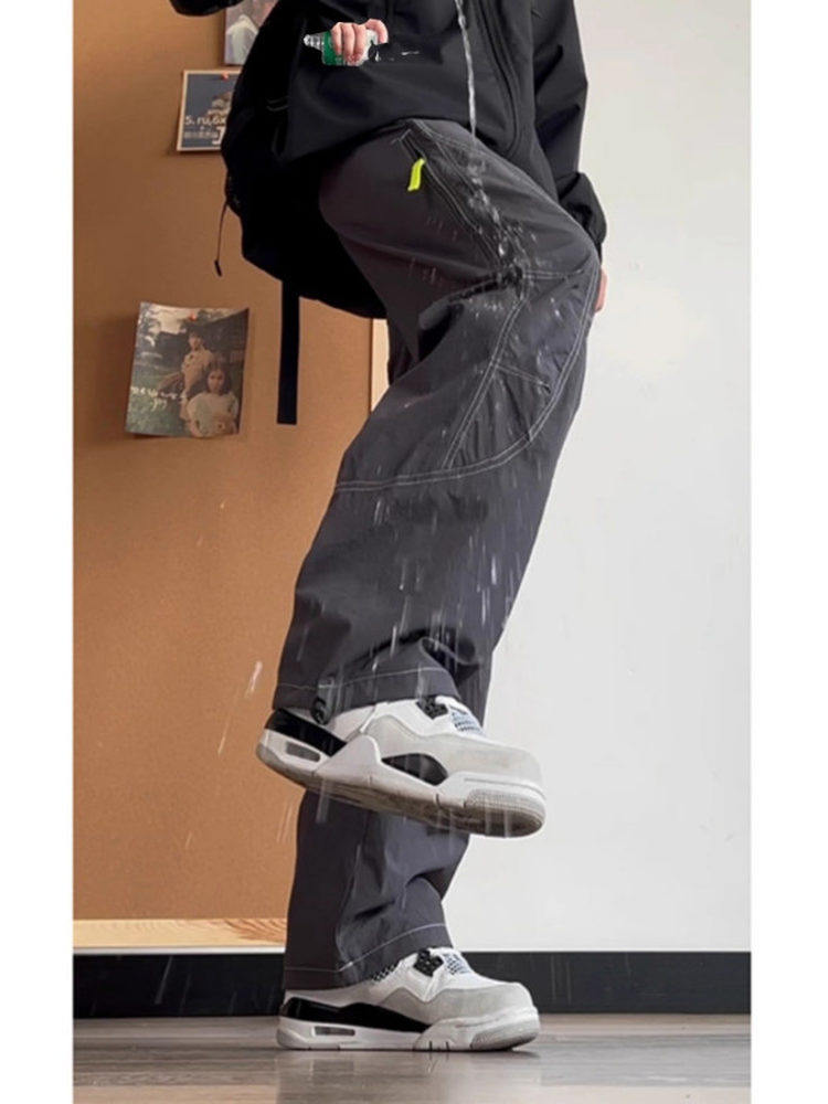 Spring and Autumn Mountain Series Outdoor Hardshell Loose Fit Women's Tactical Pants American Style Casual Waterproof Hiking and Mountaineering Pants Cool and Trendy