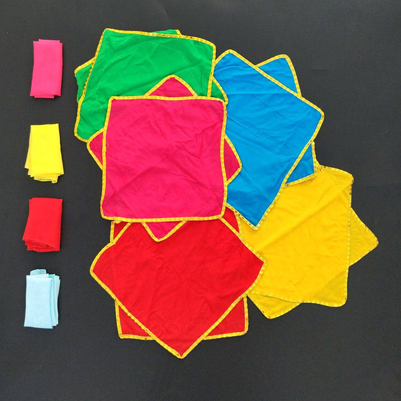 Cotton silk cloth soft material dance handkerchief crown accessories dance red octagon children dance grade