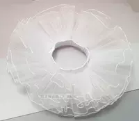 006#Четырёхслойная резинка из органзы на талии-белая