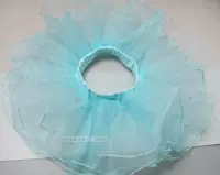 006#Четырехслойная резинка из органзы на талии - небесно-голубая