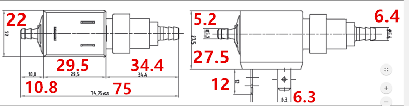 Description Picture 3 of item220V 19W Electromagnetic Pump For Steam Mop Steam Iron Replacement CEME E15 19W
