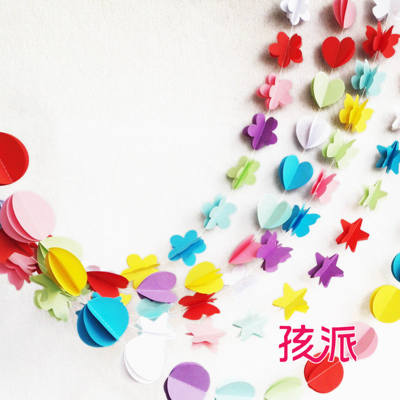 Shenzhen Wedding Wedding Paper Pull Flower Hanging Piece of European and American Birthday Party Decoration