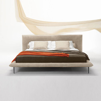 Van da Nordic bed genuine leather bed modern minimalist wedding bed 1 5 m 1 8 m bedroom master bedroom with light extravagant double bed