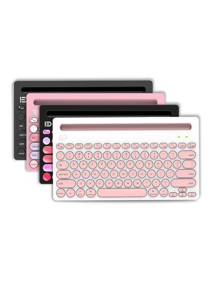 Fude Bluetooth keyboard and mouse ipad tablet notebook office wireless keyboard and mouse set rechargeable silent girl