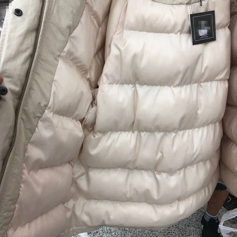 Han Feng Chic lông thú thật công cụ thắt lưng dây rút giản dị quá khổ trong phần quần áo cotton dày nhiều màu áo phao nữ dáng dài