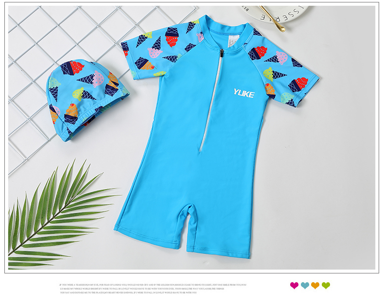 Đồ bơi trẻ em Cô gái Xiêm Boxer Đồ bơi Big Boy Bé trai Đồ bơi Cô gái tay áo ngắn Đồ bơi - Bộ đồ bơi của Kid bikini bé gái