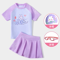 Сиреневый комплект, водонепроницаемый купальник, 3 предмета