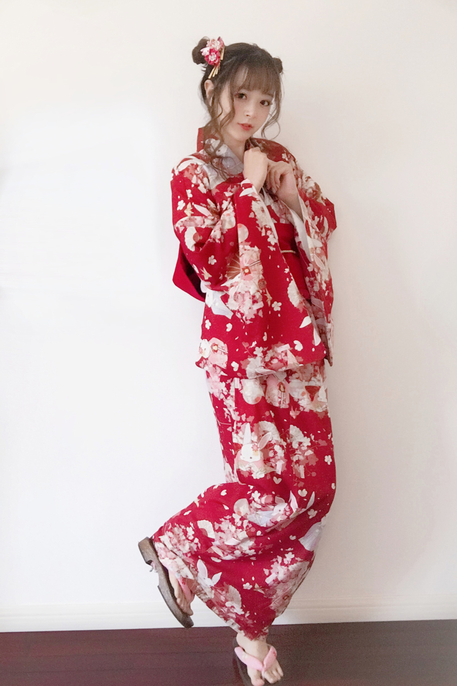 和服桃花祈愿兔子日系開衫改良和服浴衣軟妹日式和風羽織短外套上衣女 Yahoo奇摩拍賣